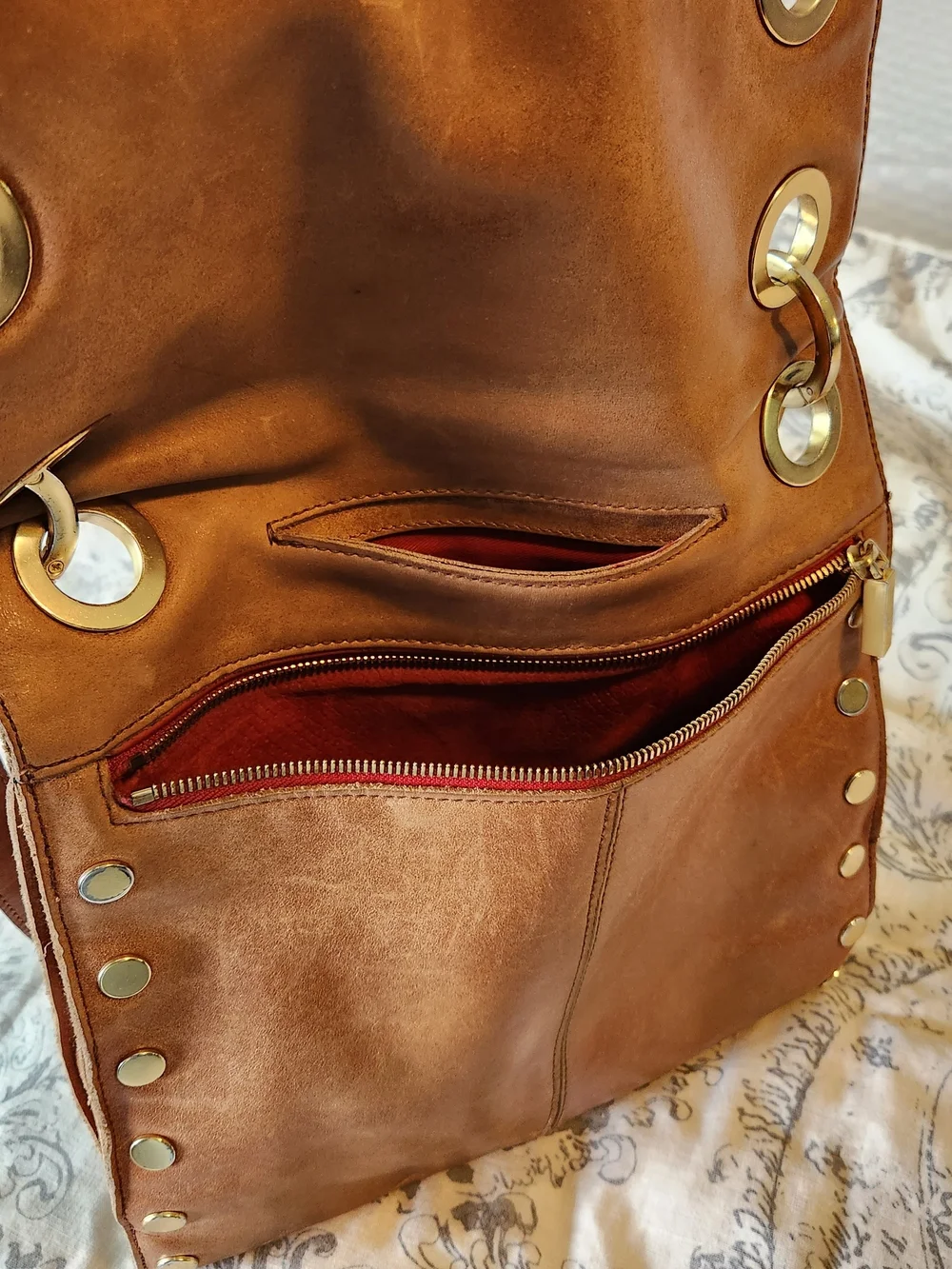 Hammitt Large Montana With Fringe In Saddle Leather - Picture 5 of 12